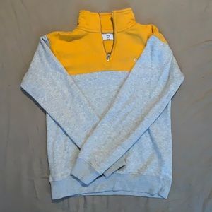 TNA by Aritzia Yellow and Gray Quarter Zip
